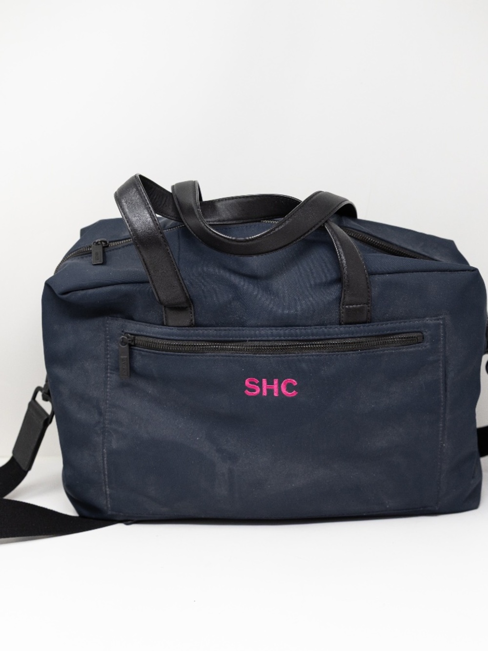 Away Luggage Weekender Travel Crossbody Shoulder Tote Bag Purse Navy Blue